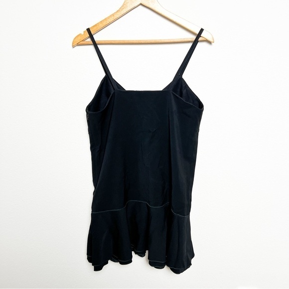 Victoria Beckham black wool blend ruffle trim mini dress early collection US 6 - Picture 7 of 8